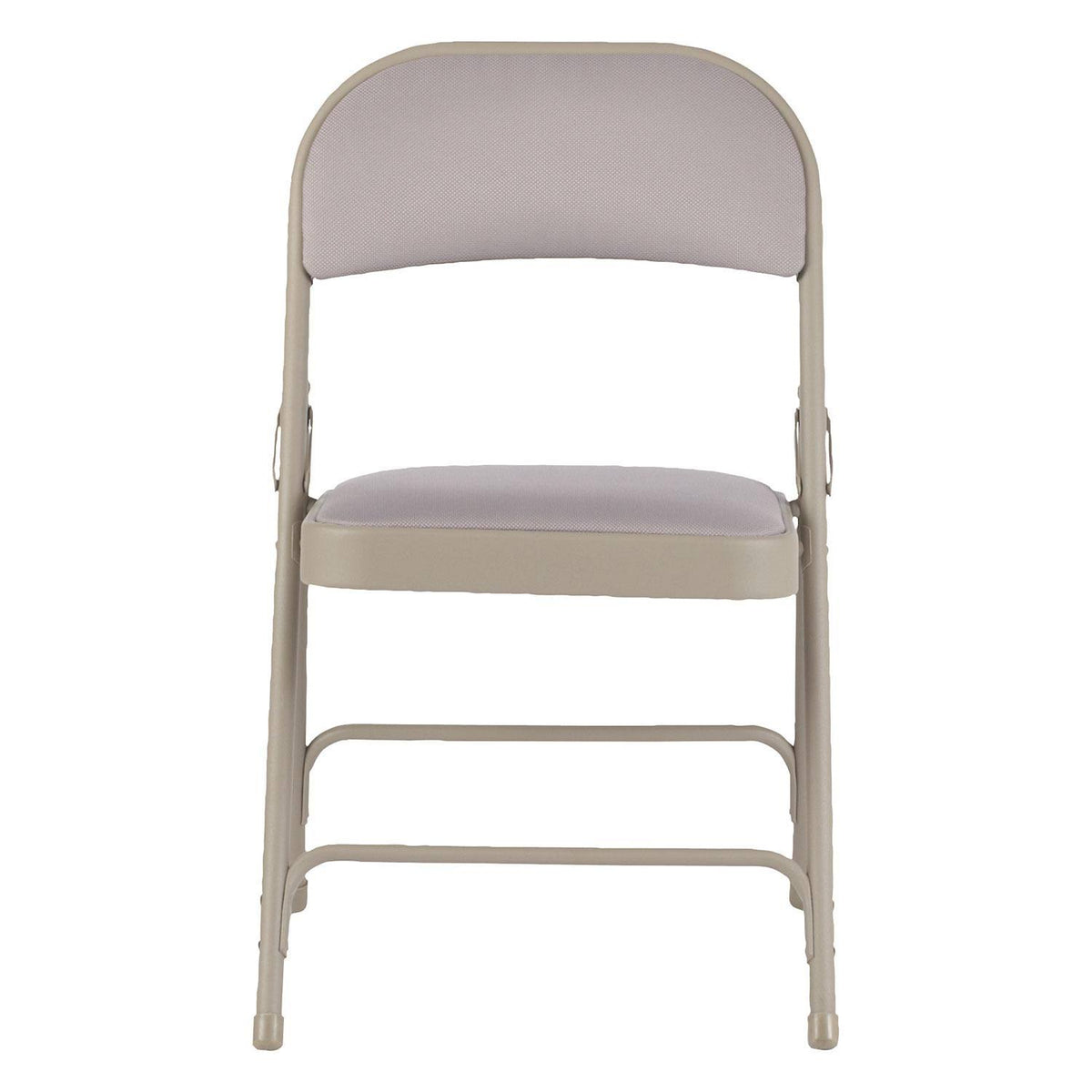 Steel Folding Chair with Fabric Back and Seat, Tan, 4/Carton Y226