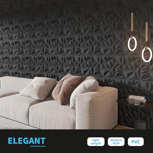33-Pack 3D Wall Panels, White, 12 x 12 inch V246