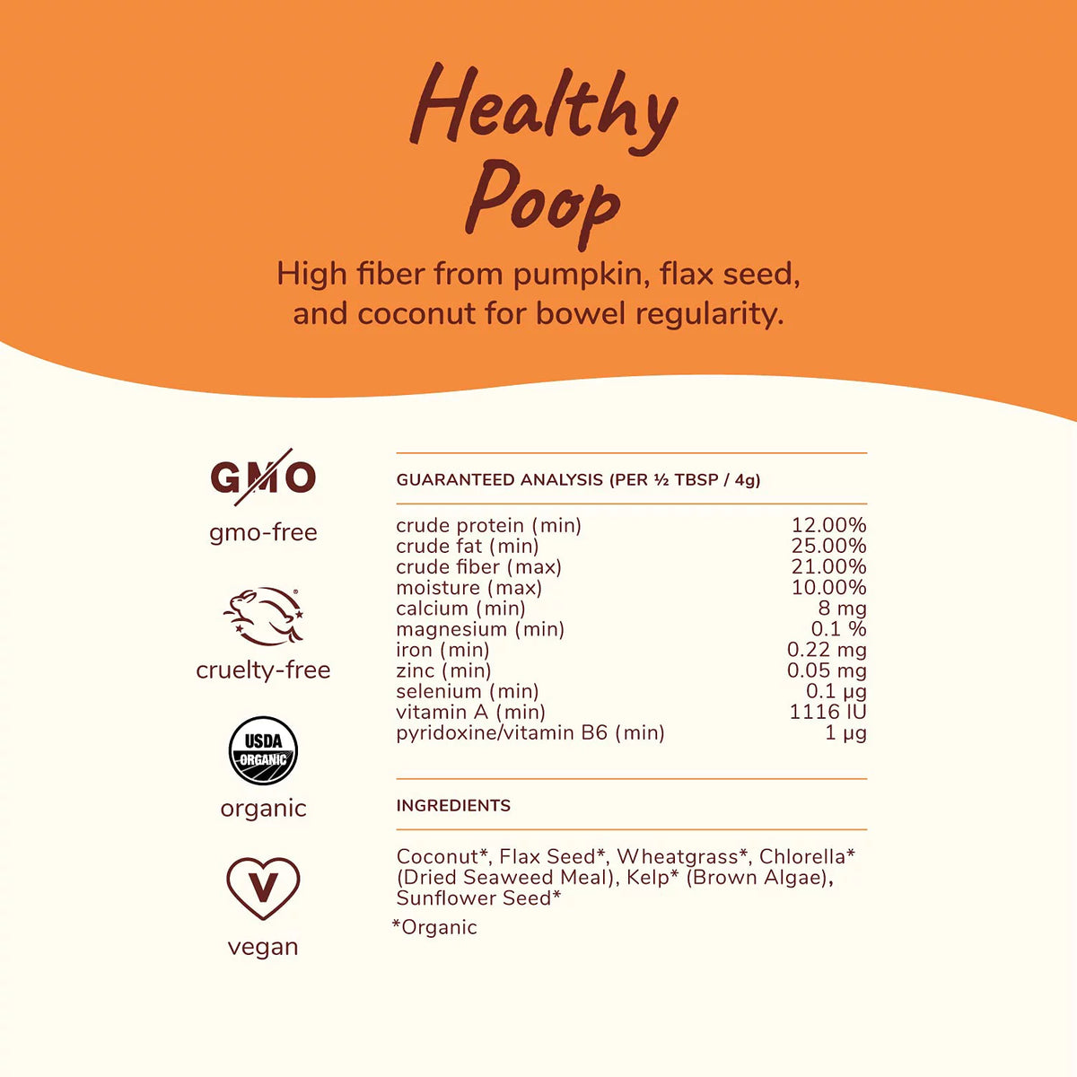 Organic Pumpkin Powder for Dogs & Cats 8 Oz Z5283