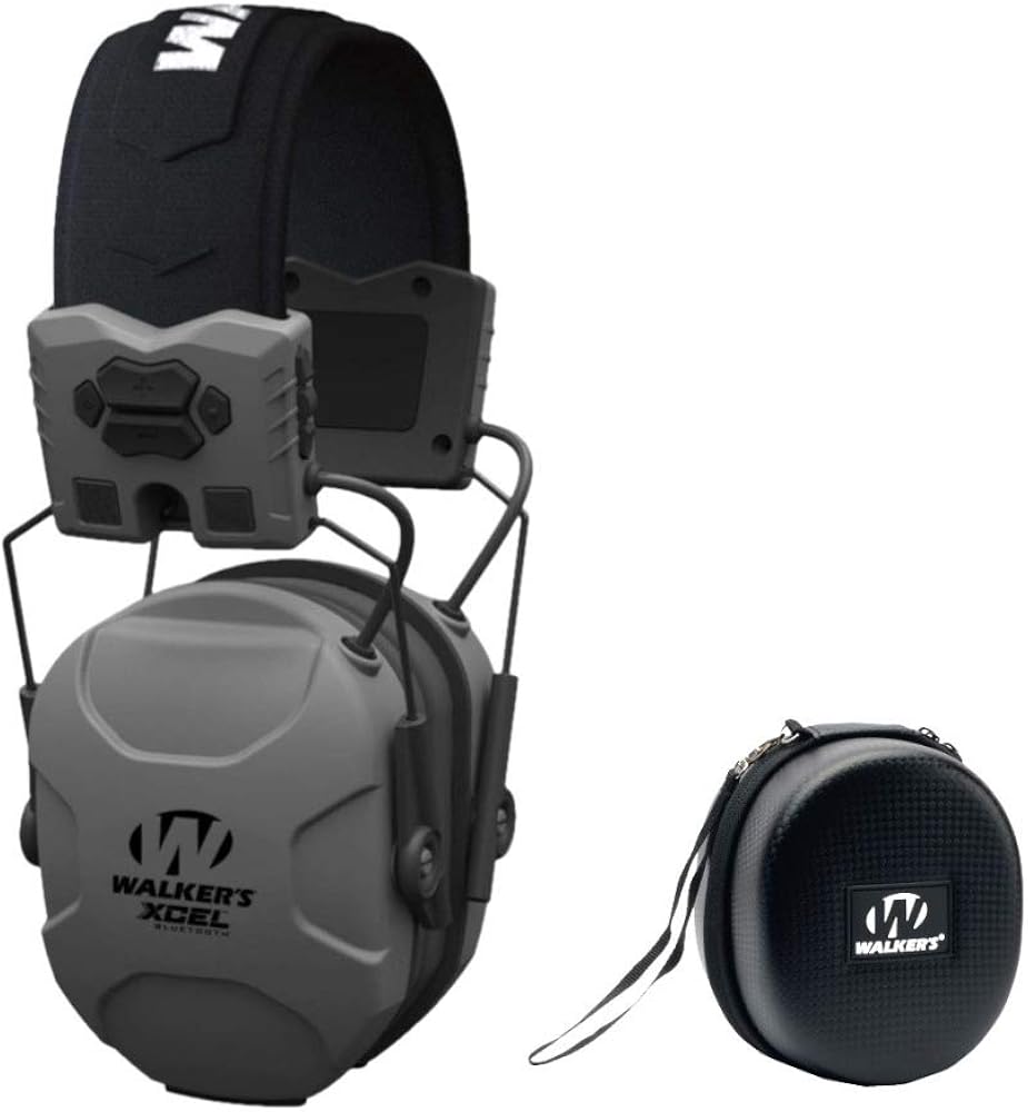 Digital Electronic Muff with Bluetooth Hearing Protection Case Bundle (2 Items) M5848