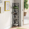 Espresso Metal Corner Bookcase C304