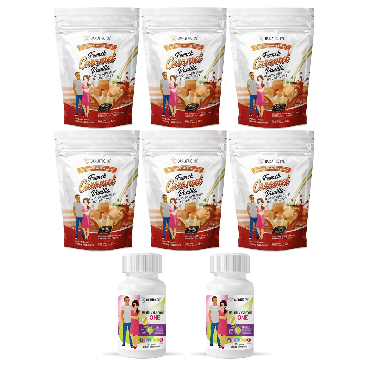6-Month Supply Bariatric Multivitamin Capsules and Calcium Citrate Soft Chews H780173