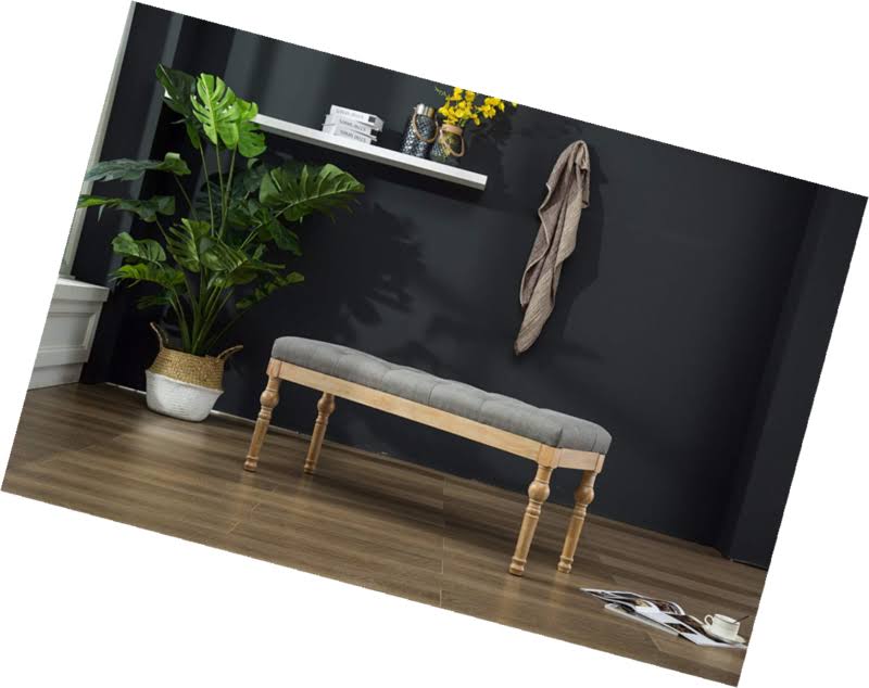 Solid Wood Button Tufted Dining Bench G107