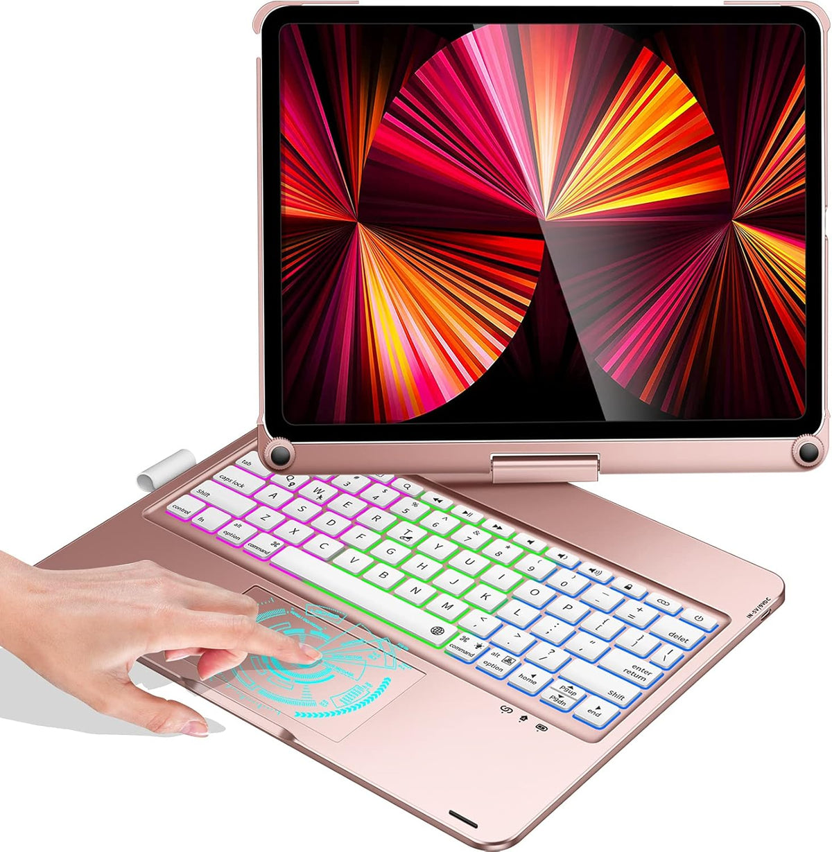 iPad Pro 11 inch Case with Keyboard and Pencil Holder - Rose Gold S541300