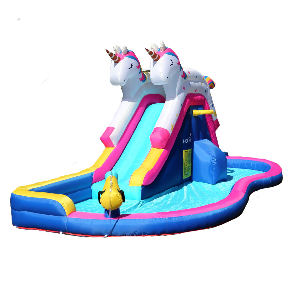 Giant Inflatable Unicorn Slide with Side Pool Z121728