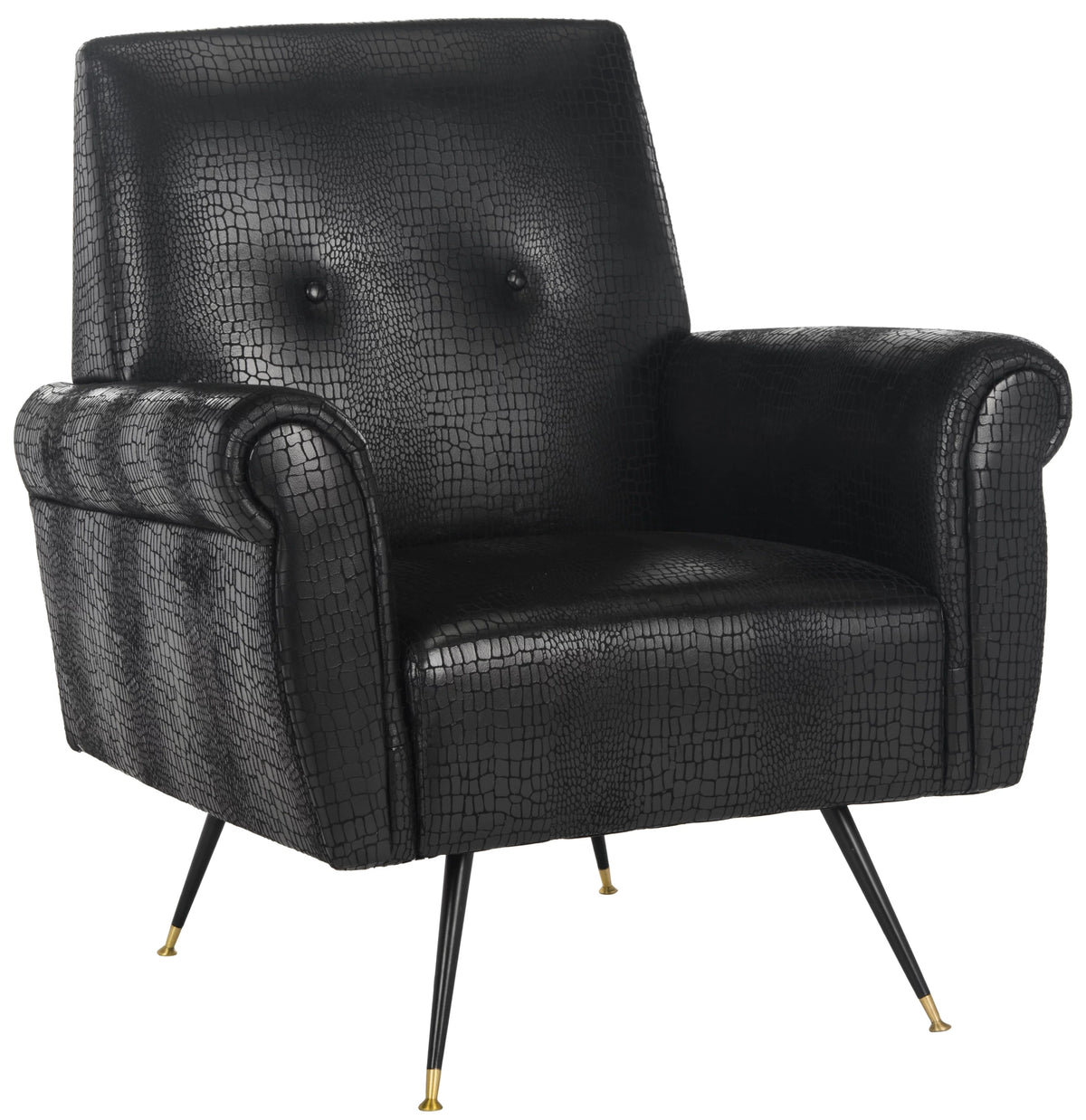Black Mid Century Accent Chair H26012