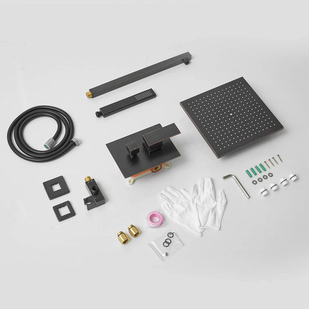 Oil Rubbed Bronze Complete Shower System with Rough-In Valve N342