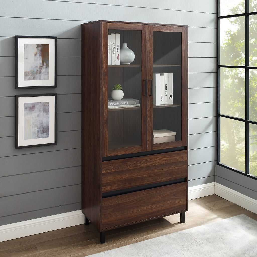 Glass Door Storage Hutch C2667