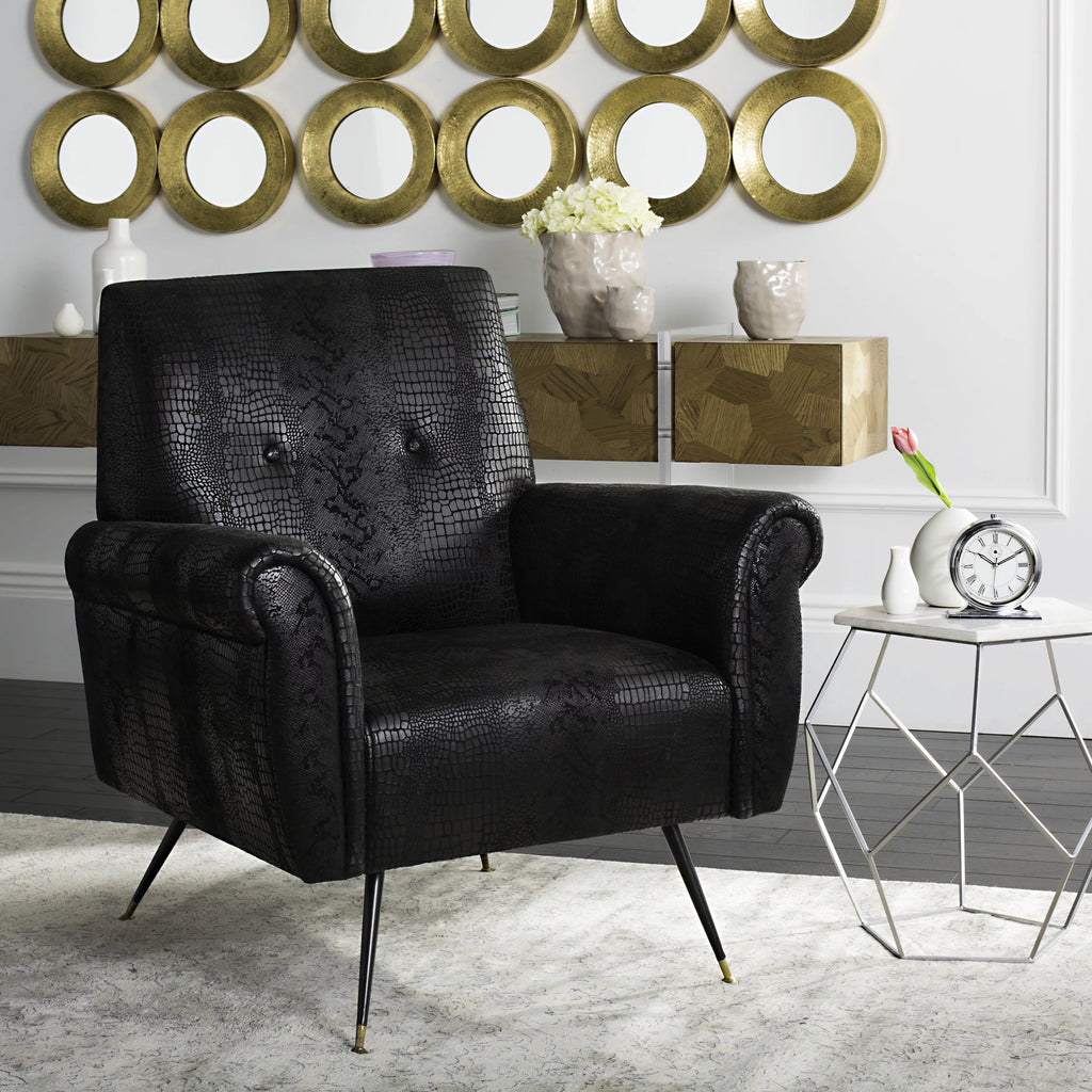 Black Mid Century Accent Chair H26012