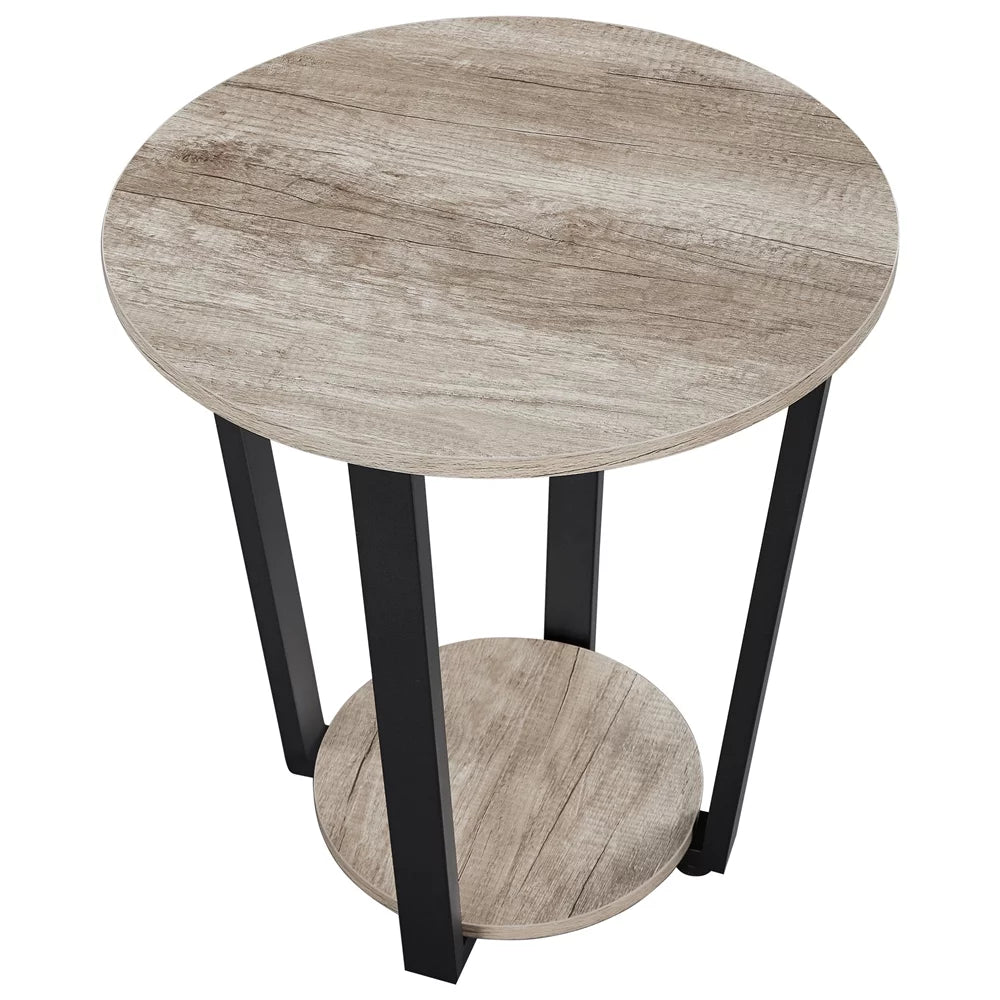 Set of 2 Gray Metal Side Table L392987