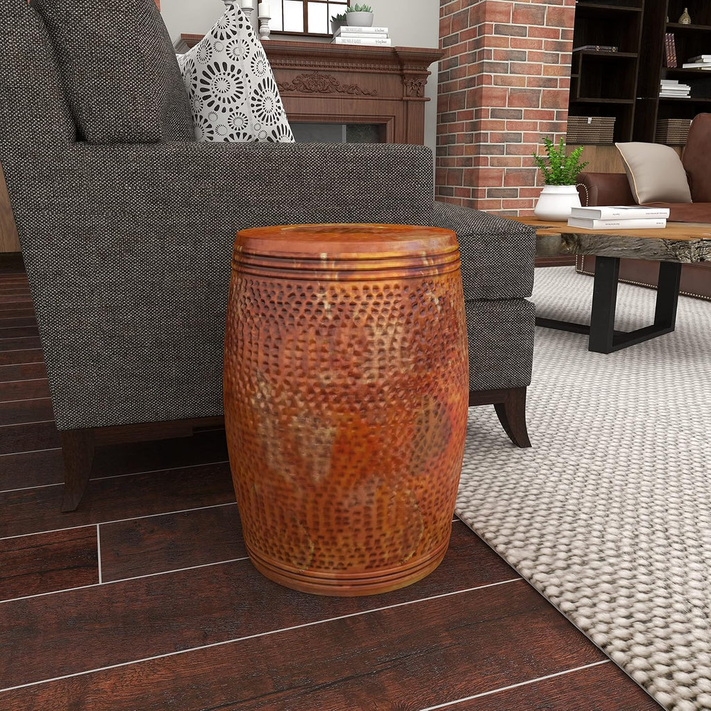Copper Aluminum Accent Table U537230