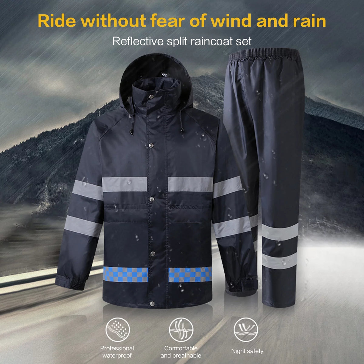 Waterproof Hooded Raincoat Jacket E4867