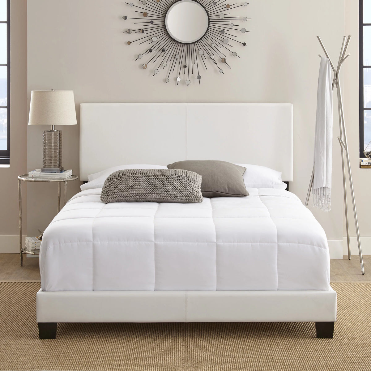Queen Upholstered Platform Bed B42566