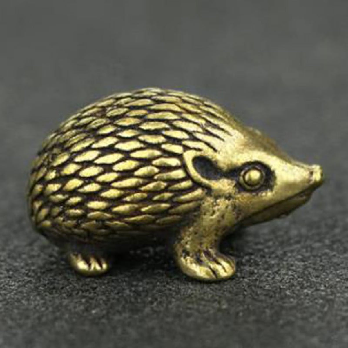 Vintage Brass Hedgehog Statue Ornaments K2467
