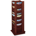 48-Pocket Solid Wood Rotating Display Literature Rack O47400
