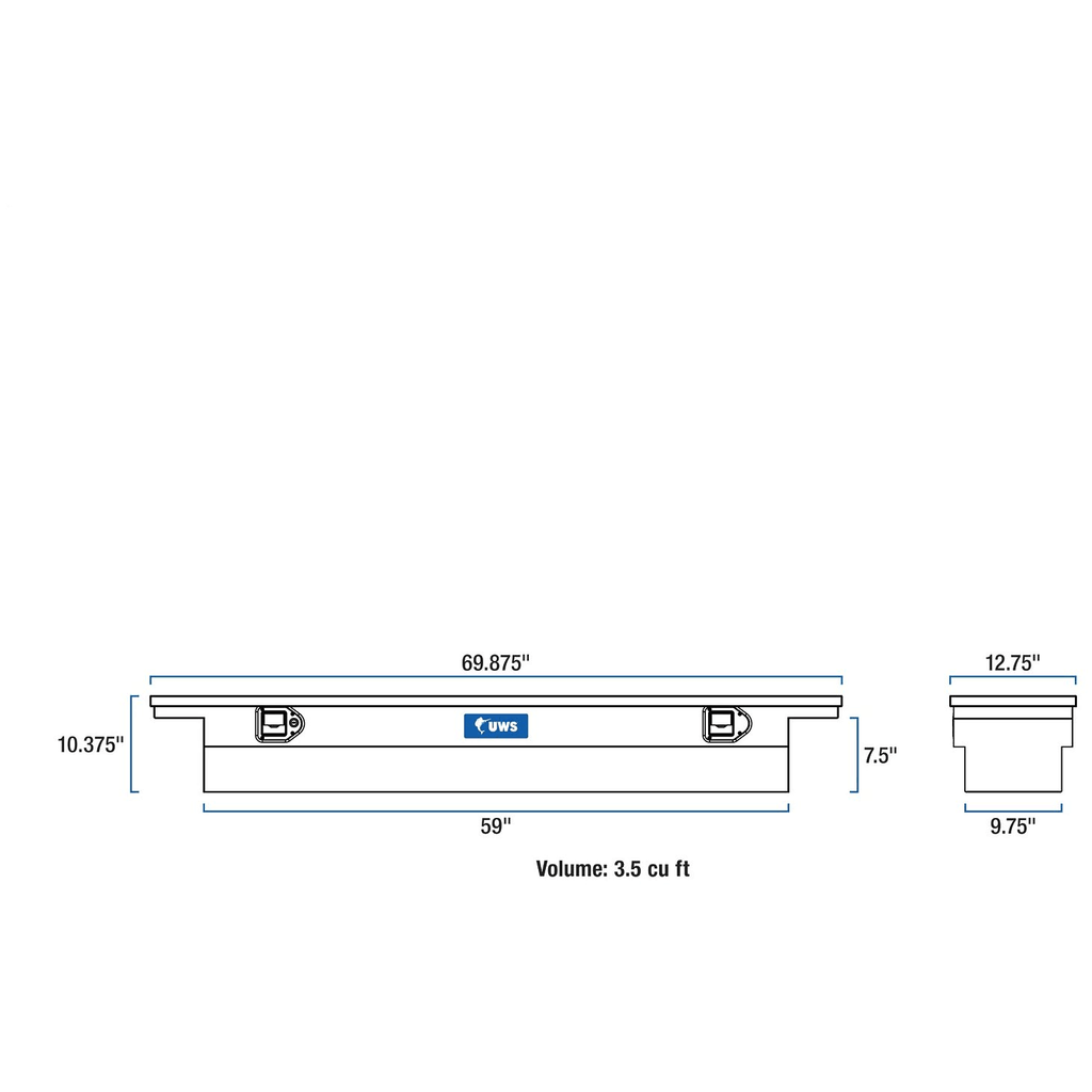 69 in. Single Lid Low Profile Crossover Tool Box B90486