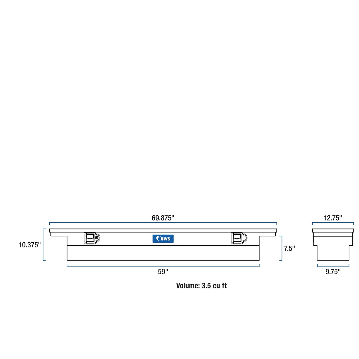69 in. Single Lid Low Profile Crossover Tool Box B90486