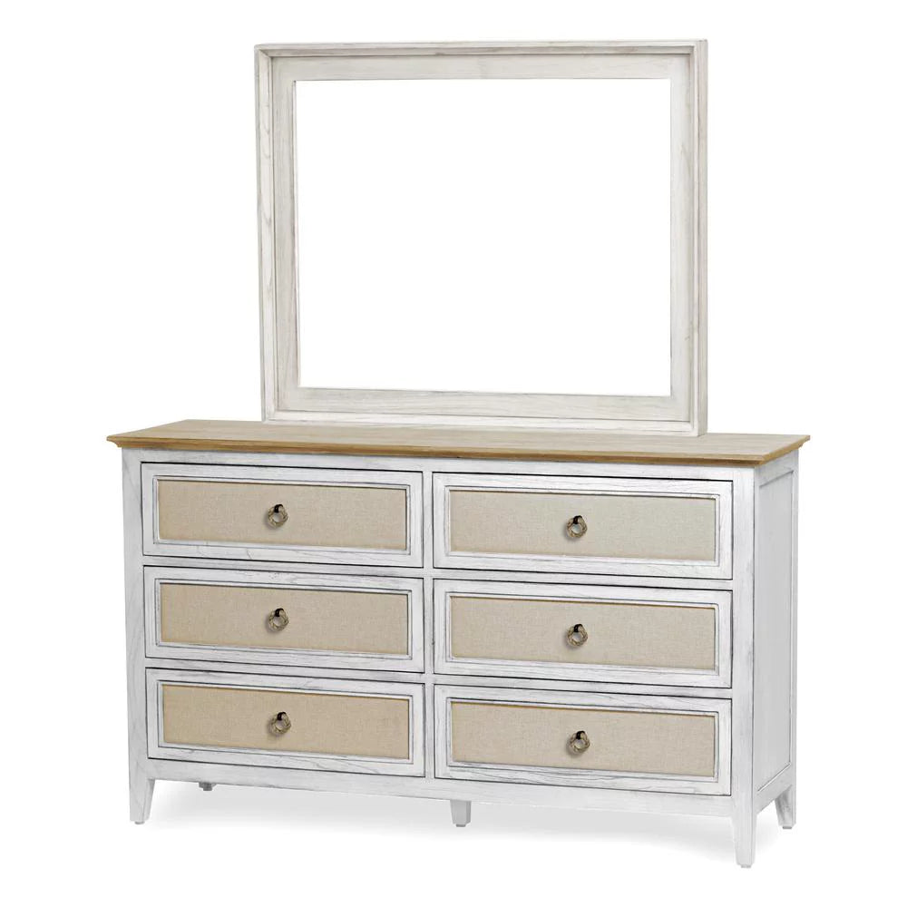 White 6-Drawer Wood Dresser X2702
