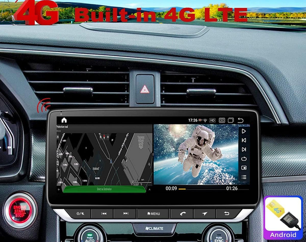10.25inch Touch Screen Radio Replacement for Honda Civic with Wireless Carplay Android Auto Z187198