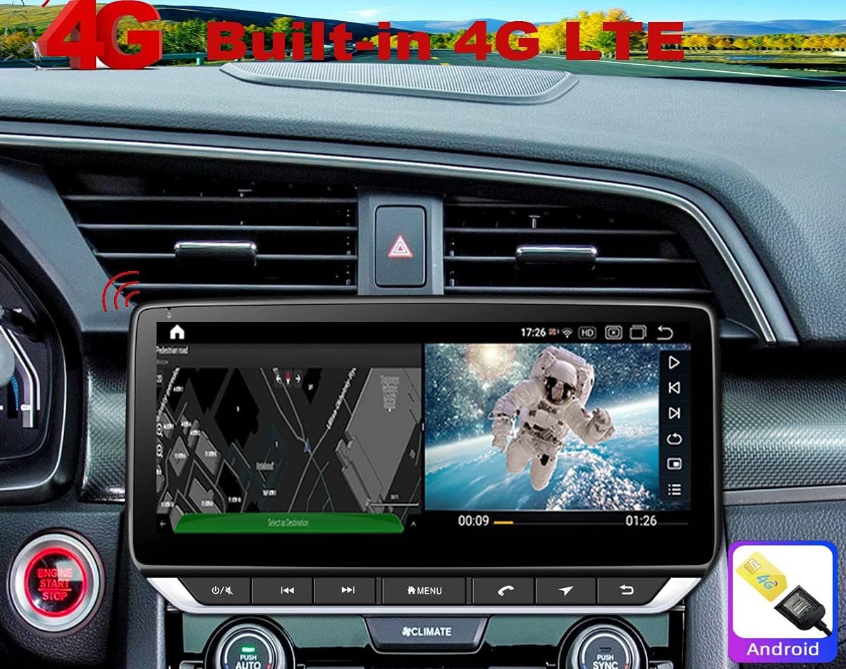 10.25inch Touch Screen Radio Replacement for Honda Civic with Wireless Carplay Android Auto Z187198
