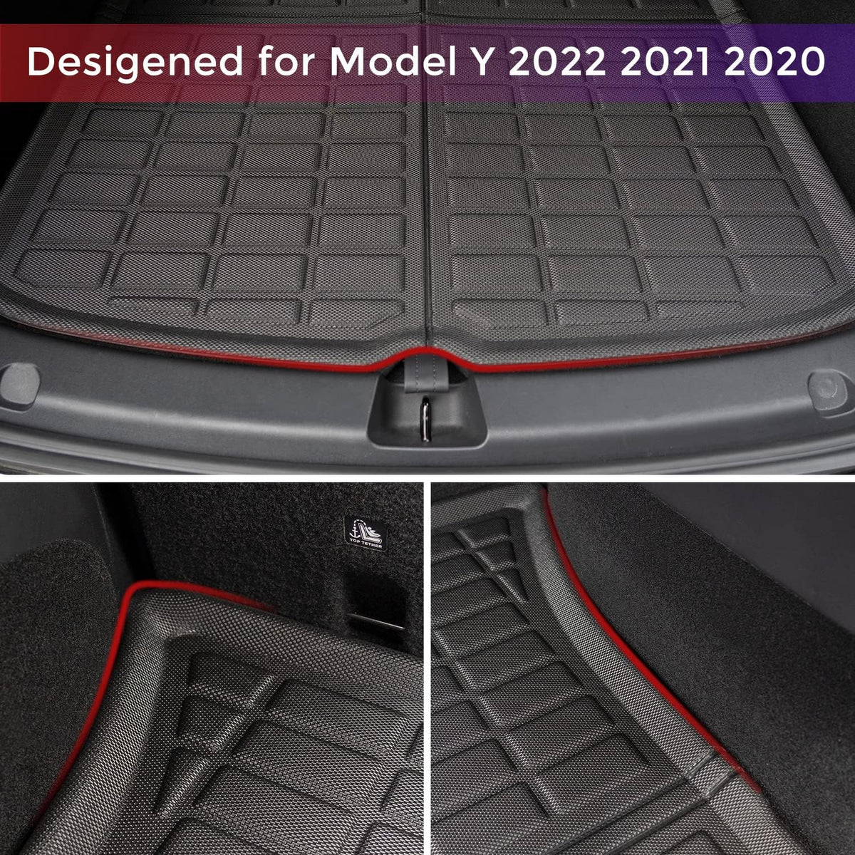Rear Trunk Mats Cargo Mat Waterproof Trunk Cargo Liner Floor Mats W16948