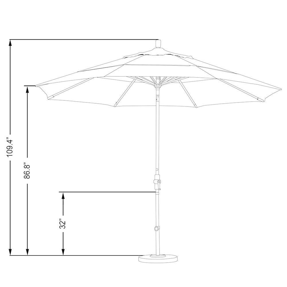 11 ft. Aluminum Market Umbrella W6885