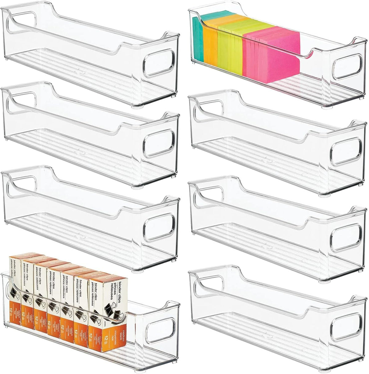 Clear 8 Pack Plastic Stackable Storage Container P579992