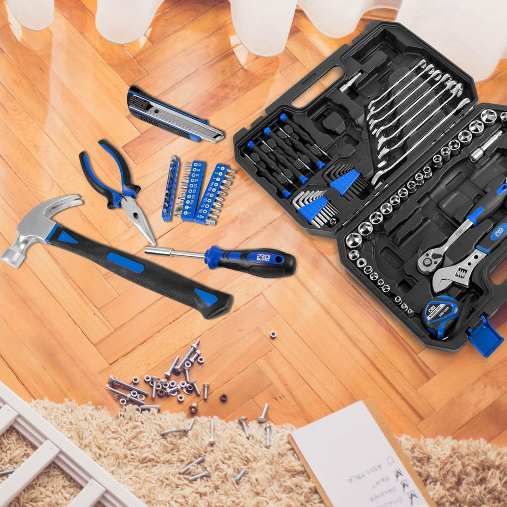 148-Piece Hand Tool Set with Toolbox Storage Case N589047