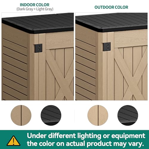 Dark Gray Weather Resistant Resin Storage Shed X665192
