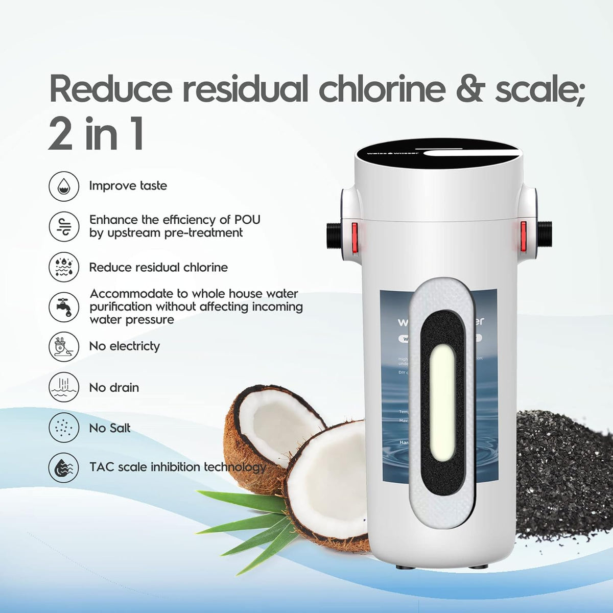 Whole House Water Filter System, Salt Free Descaler Y9876