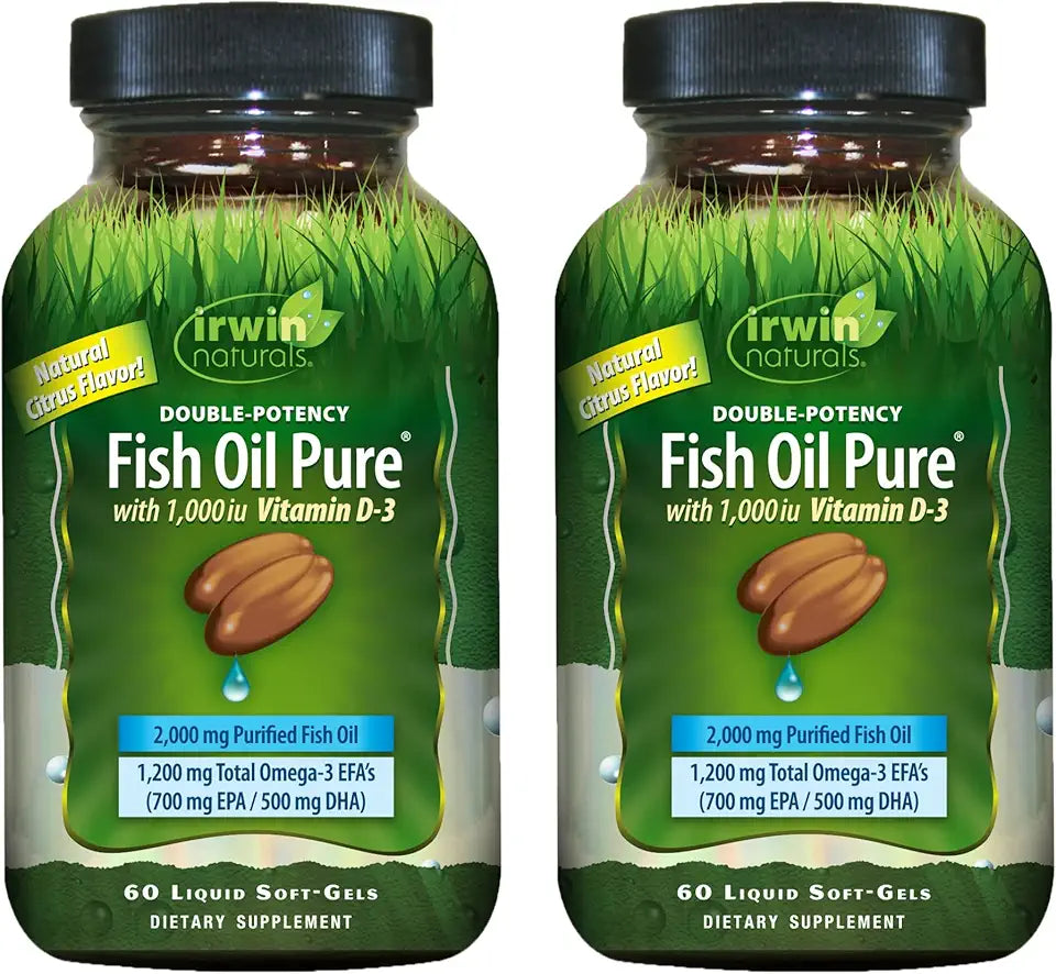 60 Liquid Soft-Gels 2,000 mg Fish Oil with Vitamin D3 R84146