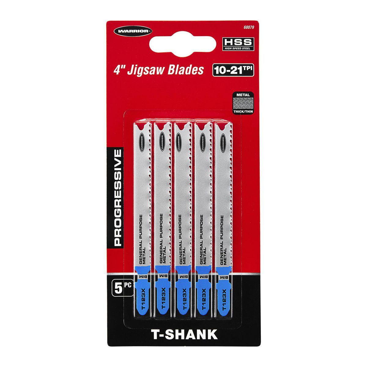 10 TPI T-shank High Speed Steel Jig Saw Blades, 5-Pack W10481