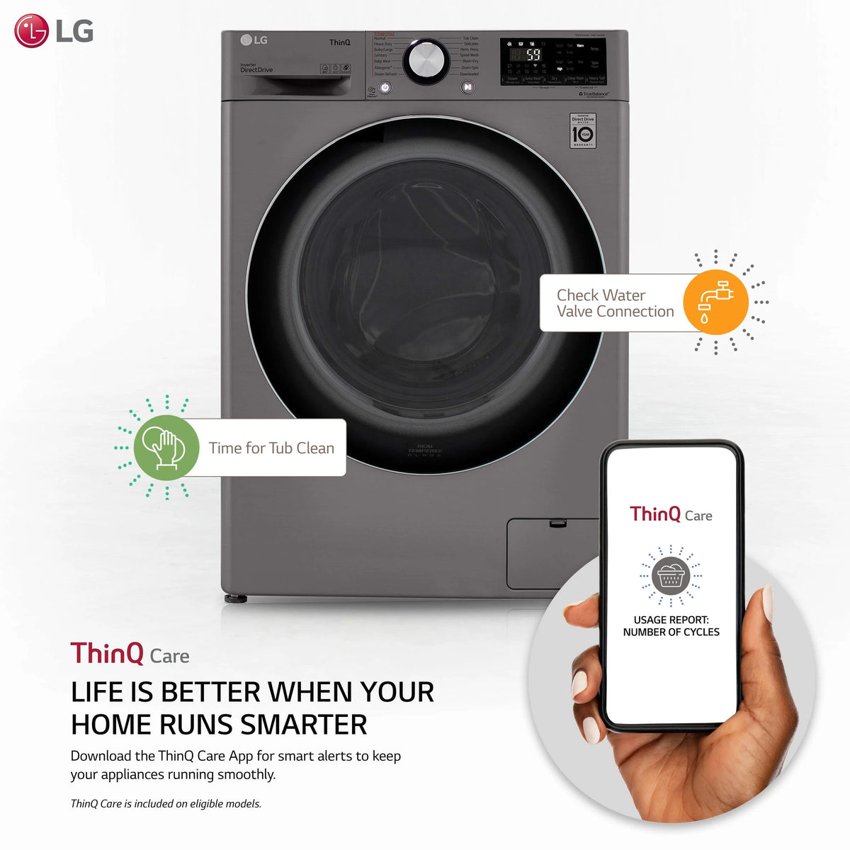 White Front Load Washer T452