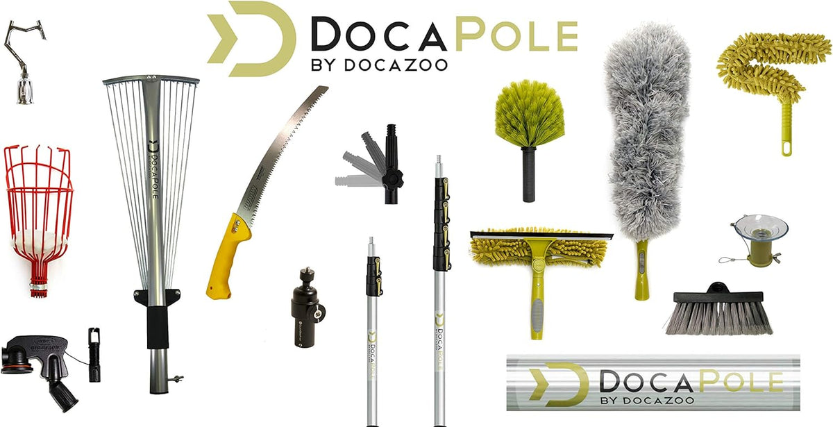 6-24 Foot Hard Bristle Brush Extension Pole with Telescopic Pole P921517