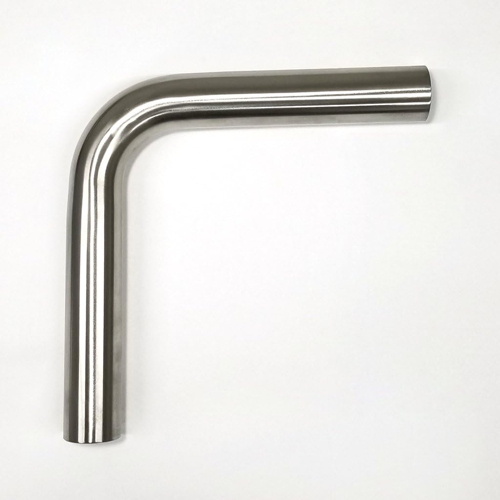 2.5" Stainless 90° Mandrel Bend, 16GA Wall, SS304, Pack of 2 E658