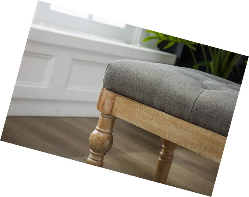 Solid Wood Button Tufted Dining Bench G107