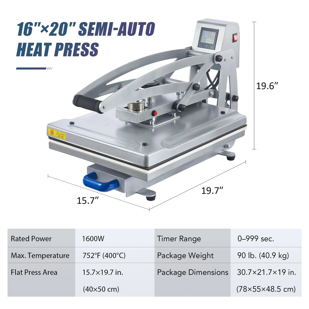 16x20 Auto Open Clamshell Heat Press Machine Q46875