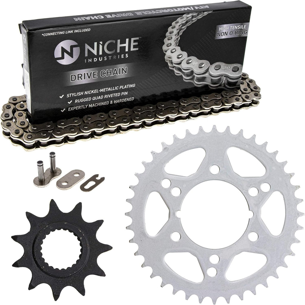 Drive Sprocket Chain Combo Front 11 Rear 40 Tooth 520NZ Standard 78 Links Pack of 2 G418893