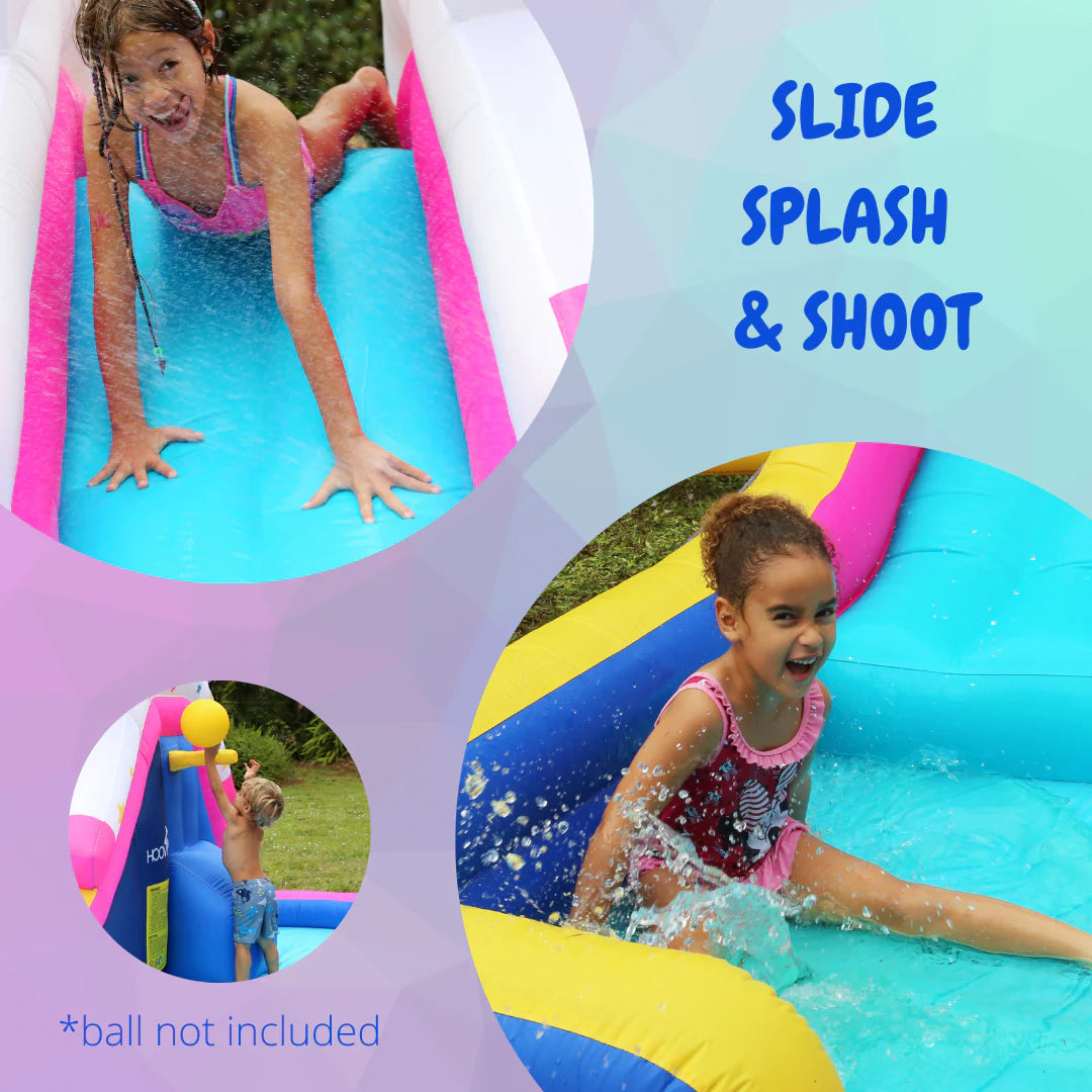 Giant Inflatable Unicorn Slide with Side Pool Z121728