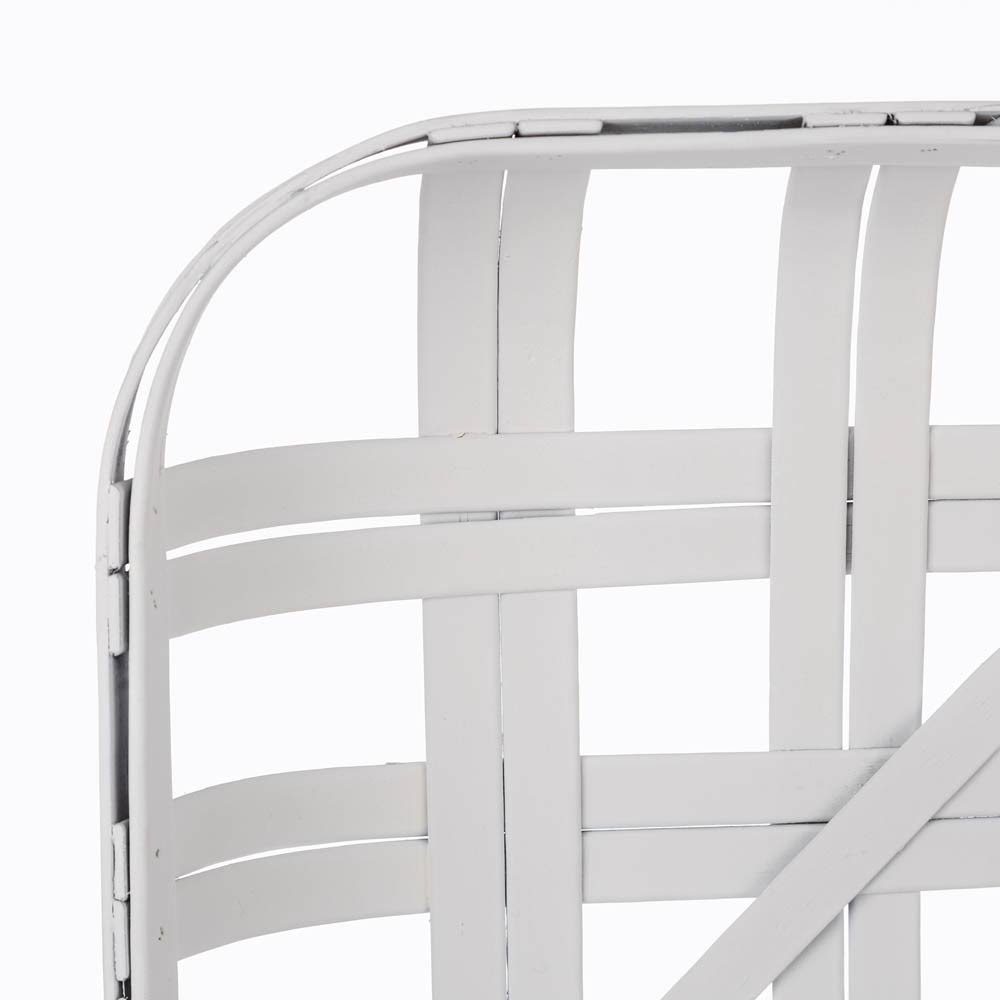 Vintage White Bamboo Basket S33461