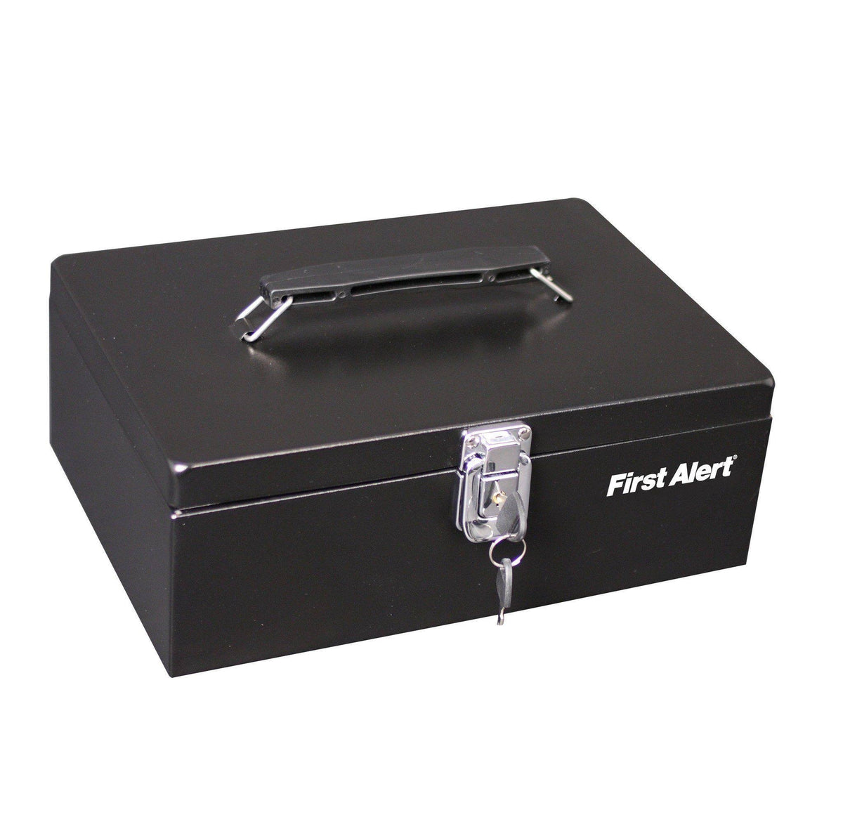 Black/Silver Locking Steel Cash Box N819056