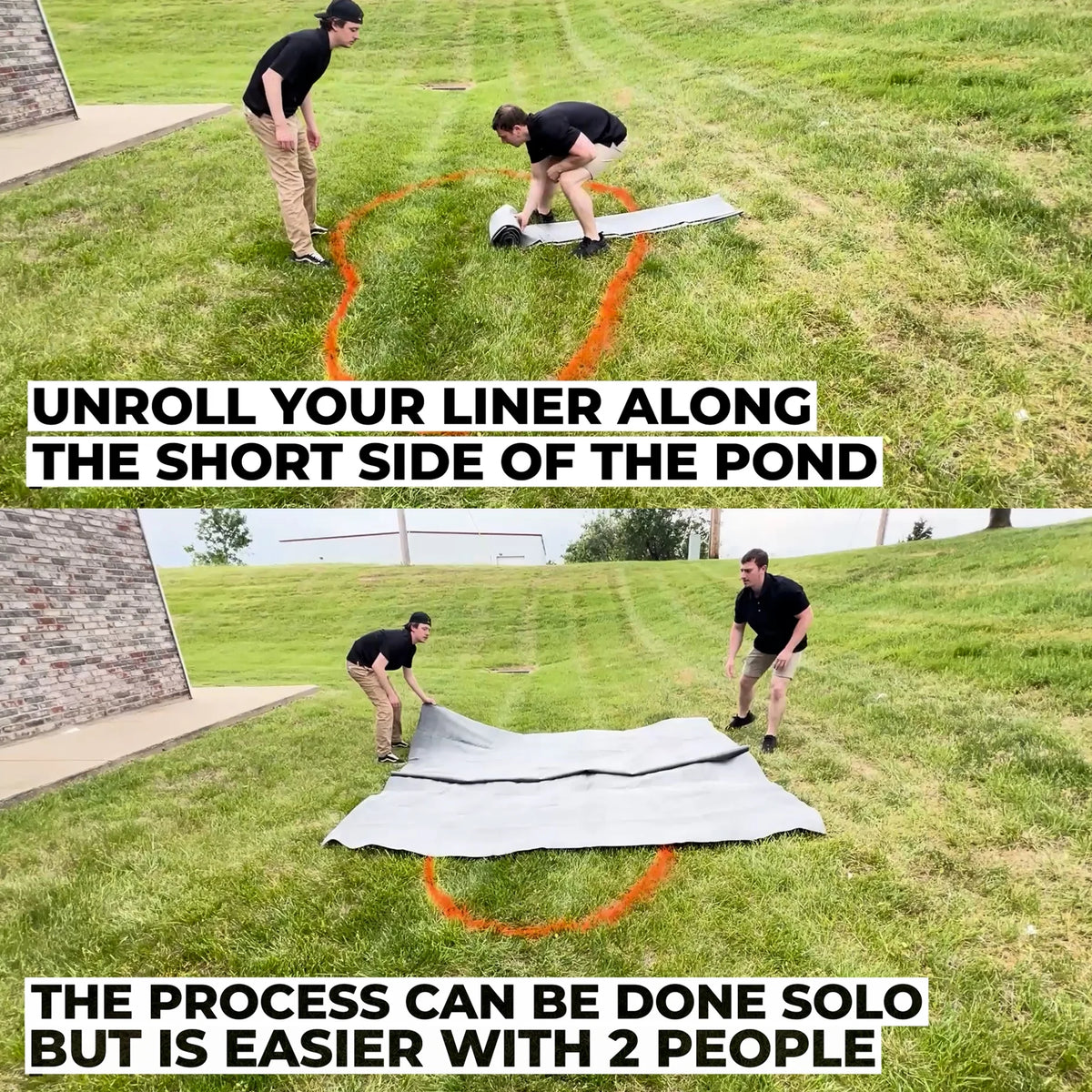 45 Mil EPDM Rubber Pond Liner Combo D586624