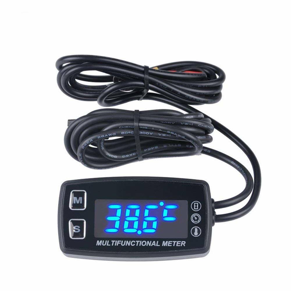 LED Tach Hour Meter Thermometer Temperature Meter F157