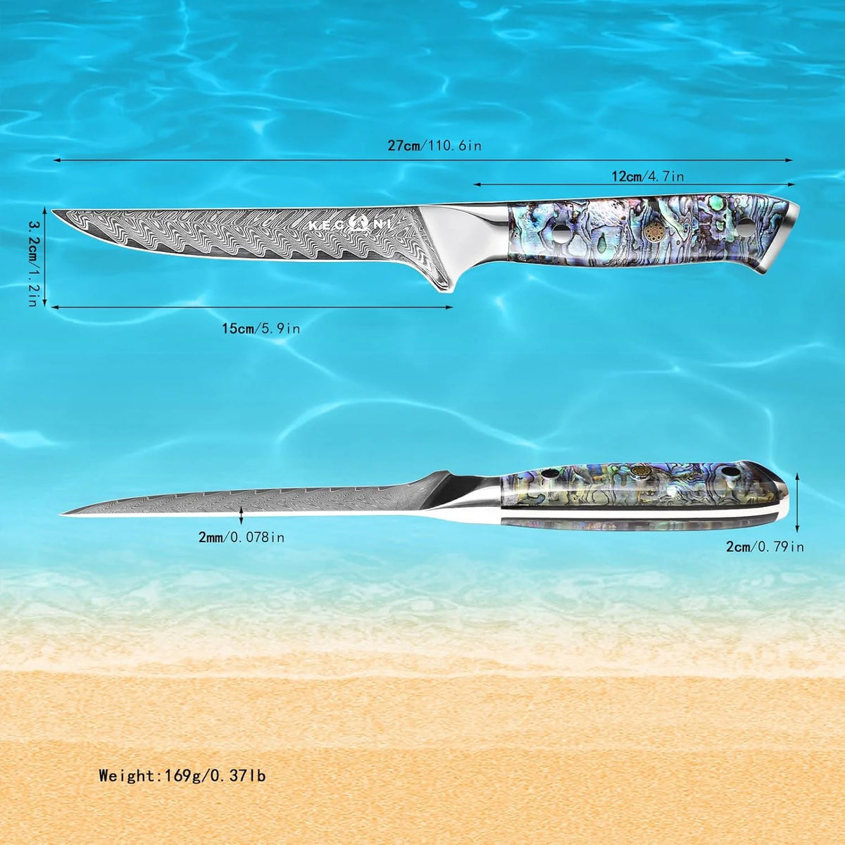 6" VG-10 Core Boning Knife D478
