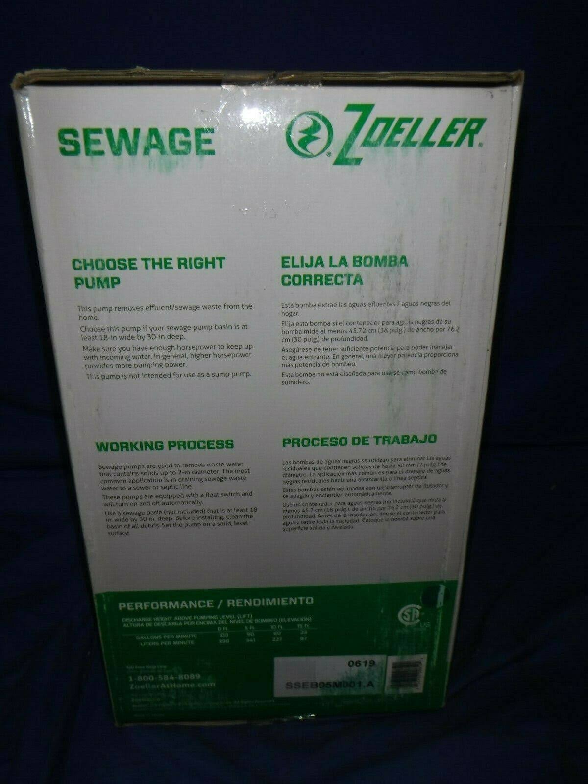 0.5-HP 115-Volt Cast Iron Sewage Sump Pump Z708
