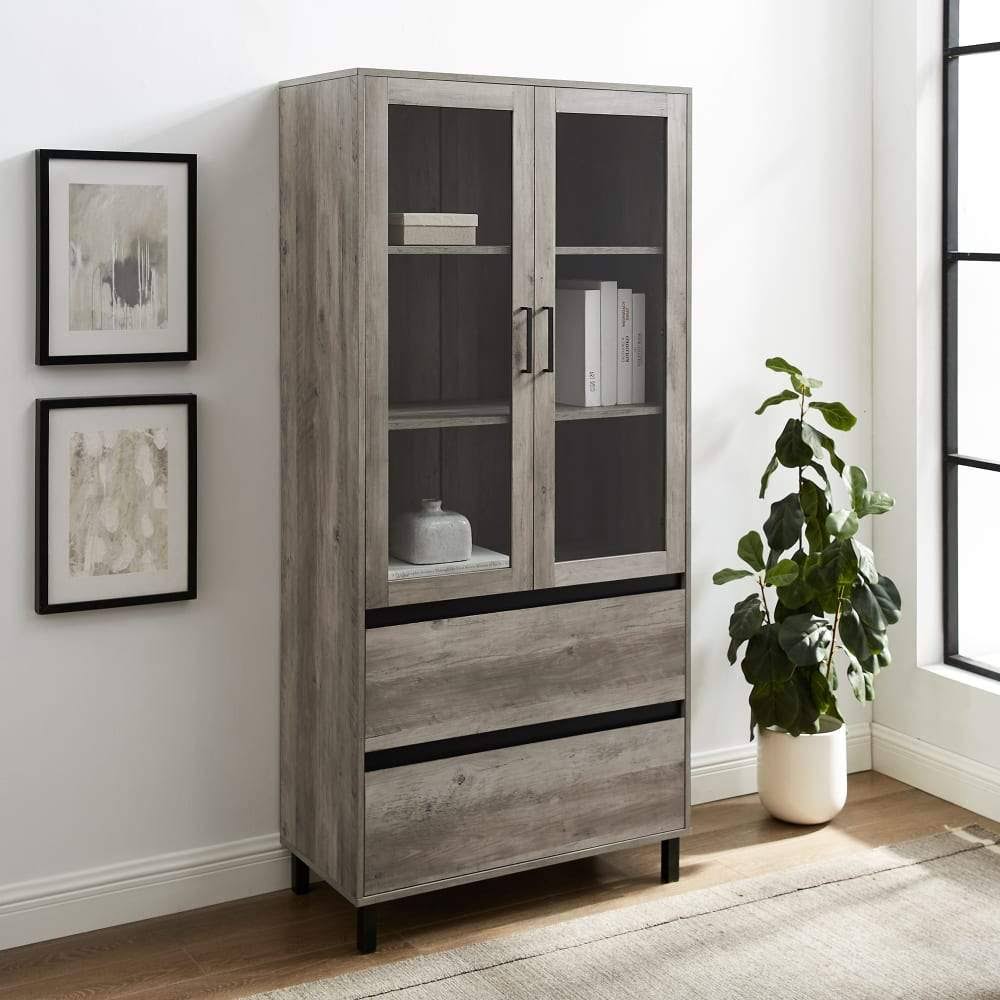 Glass Door Storage Hutch C2667