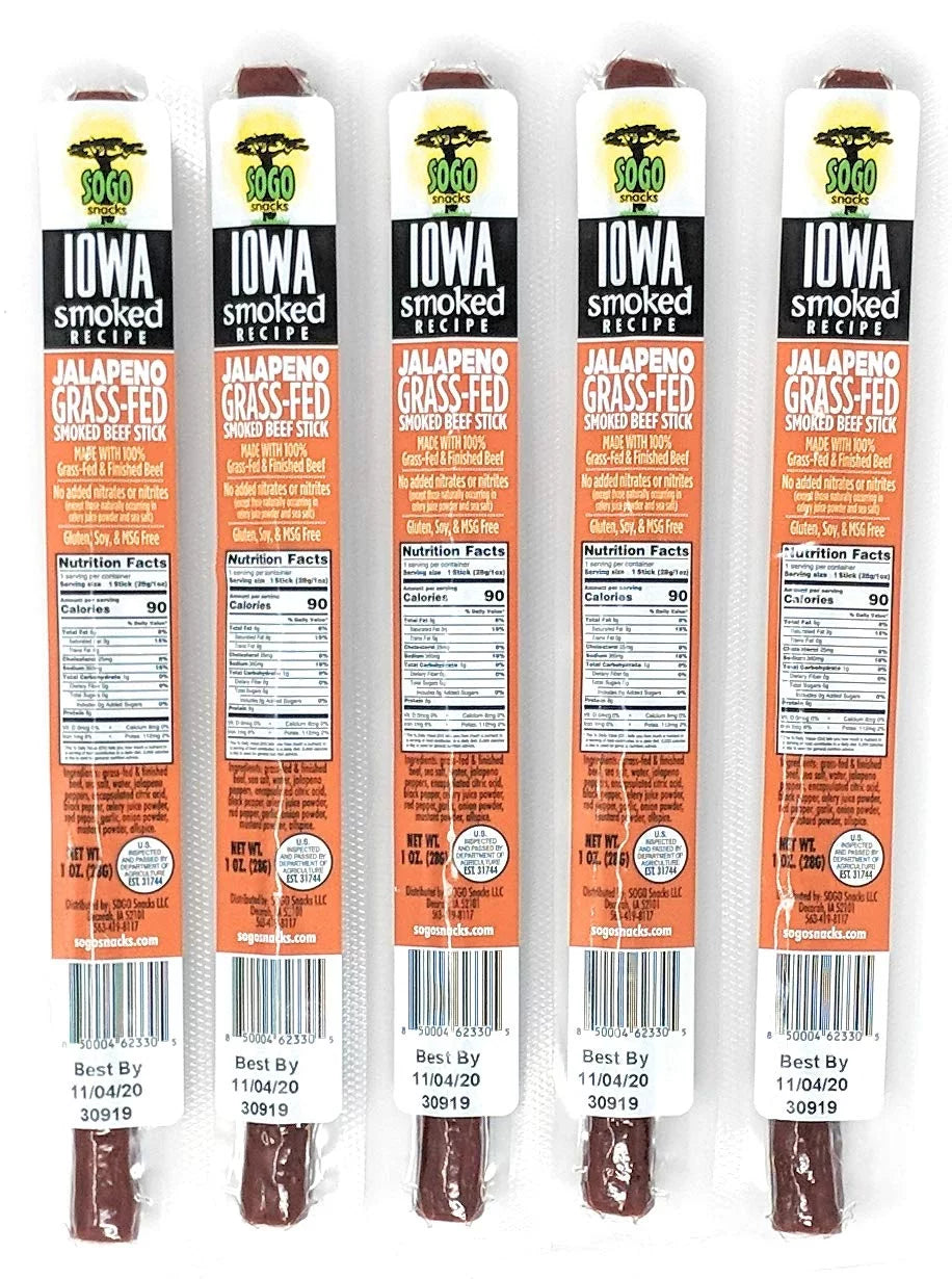No Sugar 100% Grass-fed Non-GMO Beef Sticks 72 Count Q998
