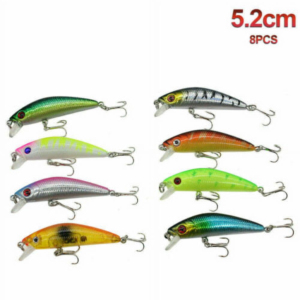 56 Pcs Mixed Minnow Fishing Lures Bass Baits Crankbaits Tackle P6601