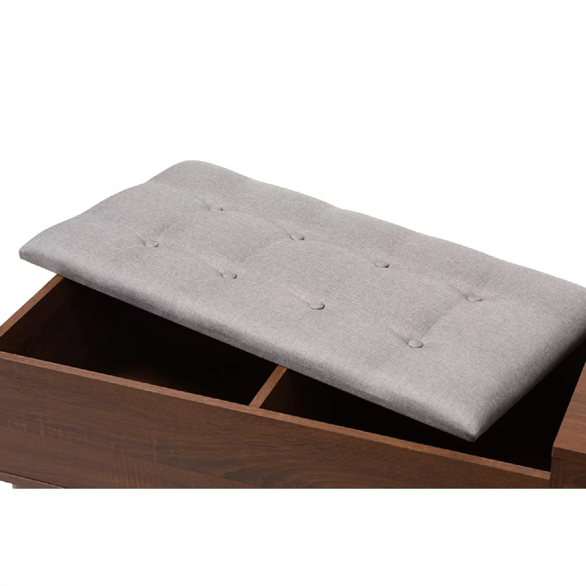 Oak and Dark Brown Wood 1-drawer Storage Bench Z1514