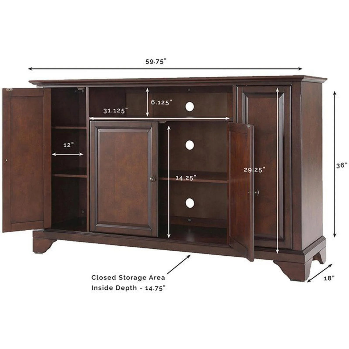 Mahogany Wood TV Stand T335